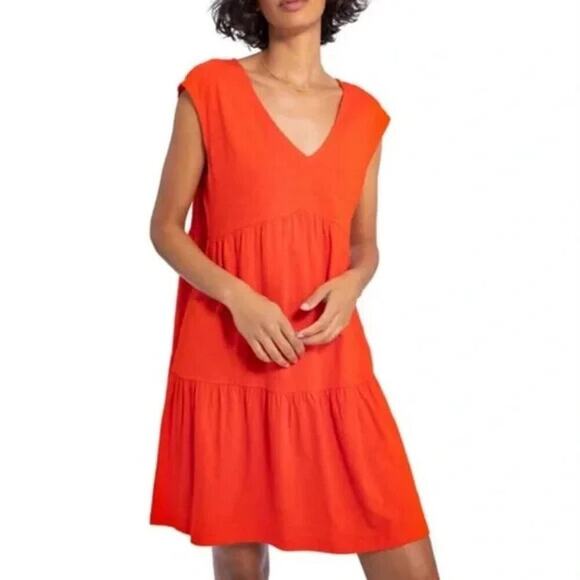 Sanctuary Social Standard Size XXL One & Only Tiered T-Shirt Dress Orange - Picture 1 of 5